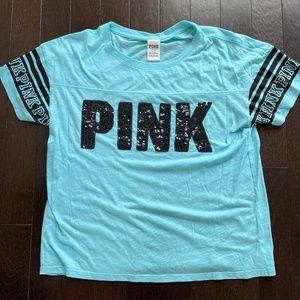 PINK Victoria's Secret T-Shirt Turquoise blue